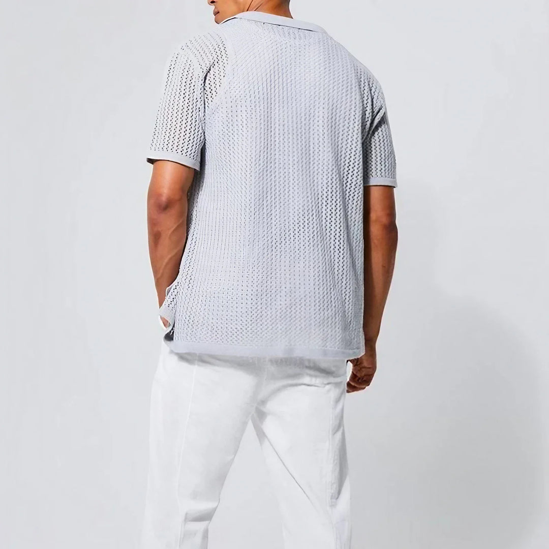Silver Strand Hollow-Knit Summer Shirt
