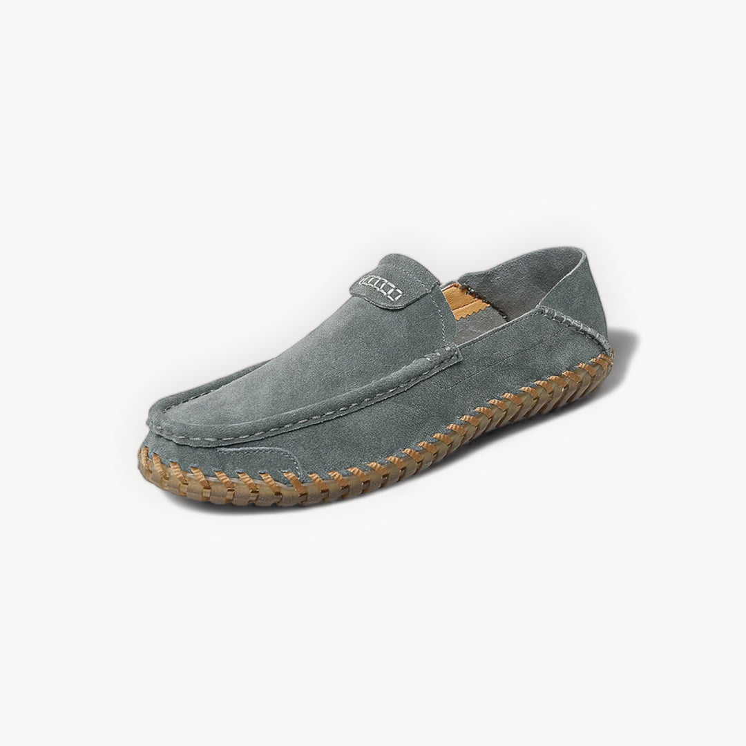 Suede Stitched Moccasins