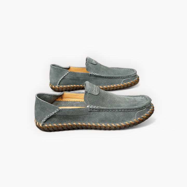 Suede Stitched Moccasins