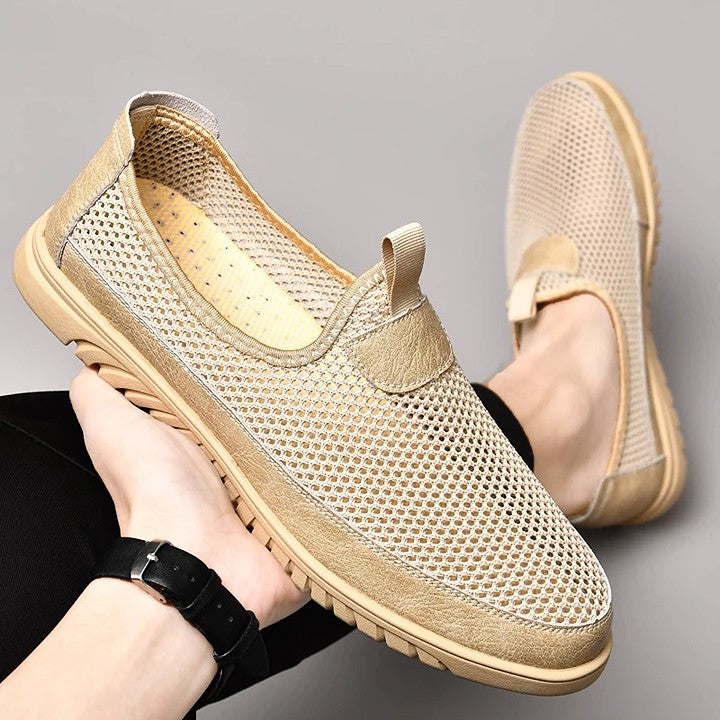 Woven Mesh Derby Loafers